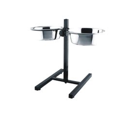 Подставки с мисками  двойные металл