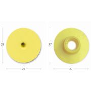 Бирка круглая папа. Жёлтая с металл. носиком (27х27)