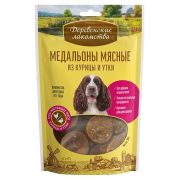 Деревенские лакомства Медальоны мясные из курицы и утки  90гр. 4925  1/80