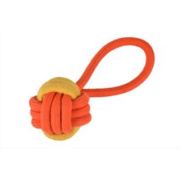 Игрушка д/собак Мяч плетеный с петлей 20х7см микс арт.10922-0229