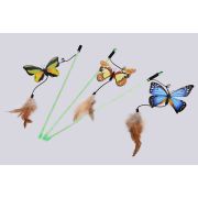 Игрушка д/кошек Дразнилка Бабочка l=40см с колокольчиком 3795   1/1