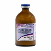 Стрептопен Бел100 мл.(В 1,0 мл препарата содержится 200 мг бензилпенициллина прокаина, 200 мг дигидрострептомицина сульфата)