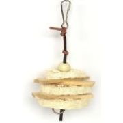 Игрушка WOGY д/птиц 20х6см из люфы на джутовой веревке составная арт.2025-0525 Код275665