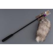 Игрушка д/кошек Дразнилка WOGY Хвост 25х12см (нат мех) съемный с колокол на телеск ручке l=180см, микс арт.2025-0135 Код275294
