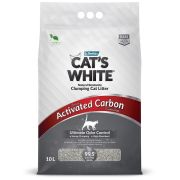 Наполнитель CATS WHITE д/кошек КОМКУЮЩИЙСЯ Activated Carbon Spring Fresh акт.угль аром. весенней свеж-и 10л