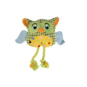 Игрушка д/собак-пищалка WOGY мягкая Сова 30х28х10см с канатами, крылья шуршат арт.2024-3312 Код273515