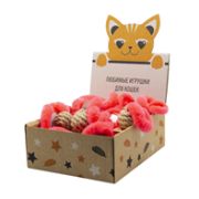 Игрушка д/кошек Джутовый шарик с длинным хвостоммат байло sh-05045