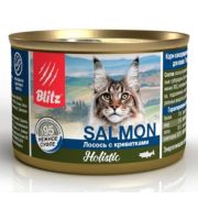 BLITZ 200гр д/к Holistic КОНС.лосось/креветка,  суфле  1/12  1846