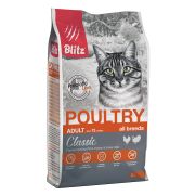 BLITZ Classic 2 кг д/к ADULT CATS POULTRY сухой корм для взр. кошек с Домашней птицей  1105    1/6