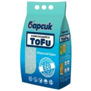Наполнитель БАРСИК д/кошек КОМКУЮЩИЙСЯ TOFU МОРСКОЙ БРИЗ  4,54л /2,3кг 1/3