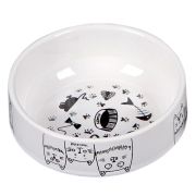 Миска керам. 0,35л белая Кошки мышки 12,5см, арт. JK34681, Jack&king
