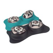 Миски на резиновом коврике «Кость» 2х0,48 л. №2  8054