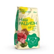 Наш рацион 15кг д/собак Мясное ассорти  5748  1/3
