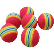 Игрушка д/кошек Keiko Мячик Eva в полоску разн.цвета 3,5см.