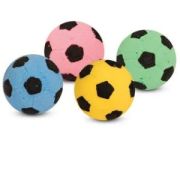 Игрушка д/кошек Keiko Мячик футбольный Eva разн.цвета 4см.