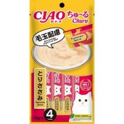 INABA Ciao Churu Лакомство д/кош Пюре Куриное филе Для вывода шерсти из ЖКТ 4шт/56гр (Новый)  7384