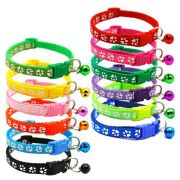 Ошейник д/кош Keiko принт Лапки цвет ассорти нейлон, пластик