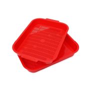 Туалет д/кошек 40*28*6см №5 с сеткой пластик PerseiLine КРАСНЫЙ