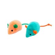 Игрушка д/кошек Набор NUNBELL Мышки 2шт 7.5х5.5см микс арт.10922-8440