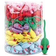 Игрушка д/кош Триол 589NTмышь цветная веревочная полиэстер 1/240