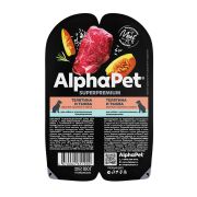 AlphaPet WOW Superpremium 100 гр. д/собак с чувствит. пищеварением говядина и томленная тыква 1/15 1805