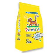 Наполнитель ПРЕТТИ КЭТ Супер белый д/кошек КОМКУЮЩИЙСЯ 10кг 1/9