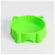 Миска д/кошек 300мл 14х14х3.5см с нескользящими насадками, микс арт.10922-5548