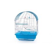 Клетка WOGY д/птиц 46х37х28см кормушка 2шт, жердочка 2шт, качели, с поддоном, микс арт.2024-6673