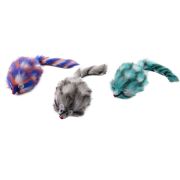 Игрушка д/кошек-погремушка WOGY Мышка l=23см 8х6см, микс арт.2024-1324
