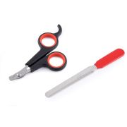 Набор по уходу за когтями 2пр: когтерез-ножницы 11х6см/пилка 13см микс арт.10922-9131 Код270609