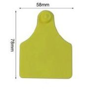 Бирка трапеция (м+п) Желтая с надп. металл.носиком (78,0х56,0)