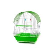 Клетка WOGY д/птиц 38х30х23см, кормушка 2шт, жердочка 1шт, качели, с поддоном, микс арт.2024-6664