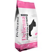 DELICANA Сух.д/КОТЯТ ЧувствитПищевар Индейка 1,5кг 1/6  3518