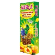Палочки-лакомство ПТИЦЫ «Алиса» с абрикосом 2*35 гр  1/70