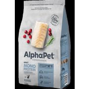 AlphaPet Superpremium MONOPROTEIN 3 кг д/кошек взрослых из белой рыбы 1/3 2857