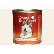 Собачье Счастье 750,0 говядина с потрошками в желе 1/12