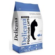 DELICANA Сух.д/кошек КастСтер Лосось 400г 1/20 3211