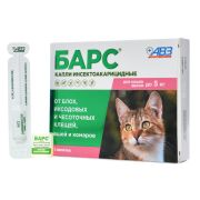 БАРС капли инсектоакарицидные для кошек от 5 до 10 кг (1 пип. по 1,0 мл)