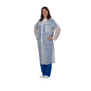 Халат одноразовый на кнопках (плотность 20 г/м) (Размер XL)