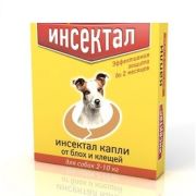 Инсектал капли от блох и клещей д/соб 4-10 кг 3668* 1/60