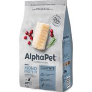 AlphaPet Superpremium MONOPROTEIN 7,5 кг из белой рыбы для взрослых кошек 4882