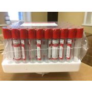 Пробирка вакуумная с активатором 10 мл.(красная ) пластик /Китай красная