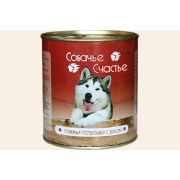 Собачье Счастье 750,0 говяжьи потрошки с рисом  1/12