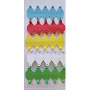 Бирка ушная ТагМини (п+м) Красная одного размера. С номером с двух сторон (27x27)