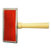 Пуходерка малая д/животных с метал.зубьями, 12х9 см,