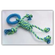 Игрушка д/собак Кольцо с шипами WOGY канатная d=8.5см l=30см, микс арт.2024-3310