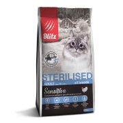 BLITZ Sensitive 0,4 кг д/к STERILISED CATS TURKEY/для стерил. Индейка 1/25   0535