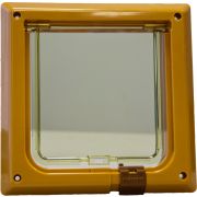 Дверца д/кошек БАРСИК 14,5*14,5 см (Светло коричневая) 1/20