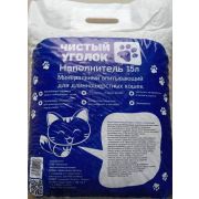 Наполнитель ЧИСТЫЙ УГОЛОК д/кошек длинношерстных ВПИТЫВАЮЩИЙ синий фр.6-10 15л/8кг1/75 (600кг)