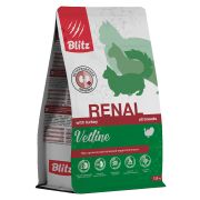 Blitz Cat Vetline Renal 1,5 кг д/кошек корм диет. полнорац. при хронической почечной недостаточности 3442